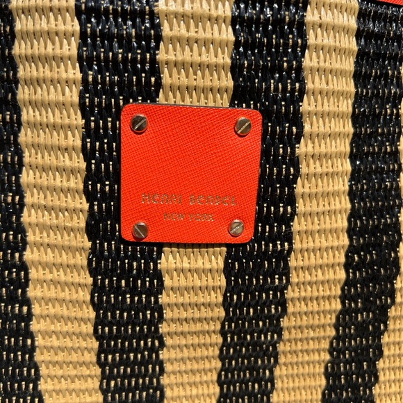 Henri Bendel Striped Raffia Tote Bag, NWOT - Picture 3 of 11